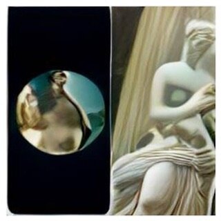 #📱

&ldquo; #Surveillance &rdquo; 

From the Series &ldquo;The Borghese Venus playing with Instagram Filters ( #oldmoney #newtechnology )&rdquo; 2022