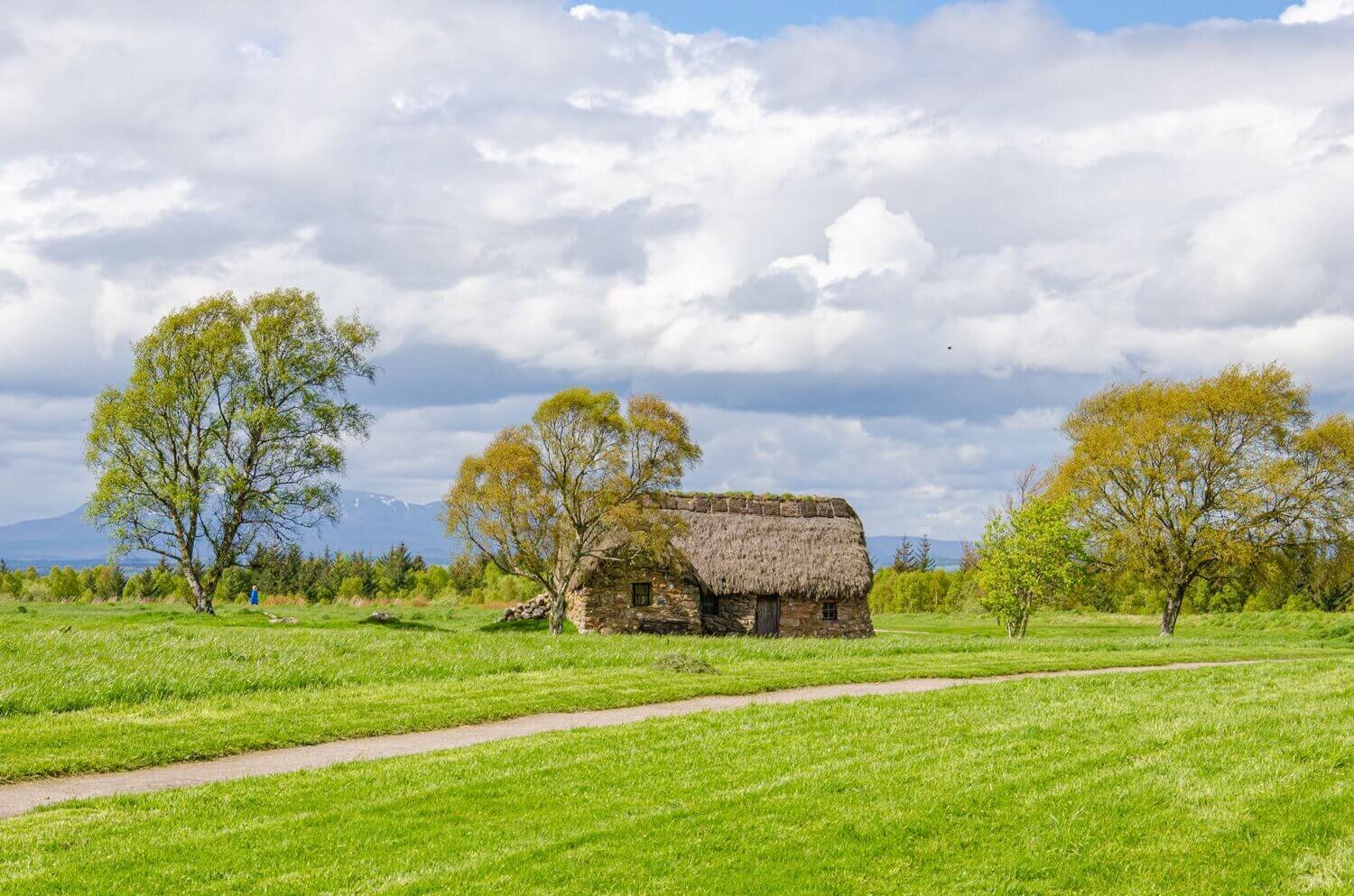 Sitio histórico de la batalla de Culloden en las Tierras Altas de Escocia. Turismo rural en Escocia.