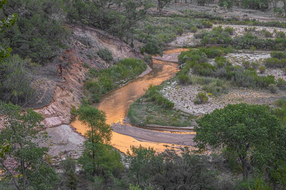 Serpenteo del río Virgen o Virgin River visto desde el circuito Emerald Pools en el parque nacional Zion.