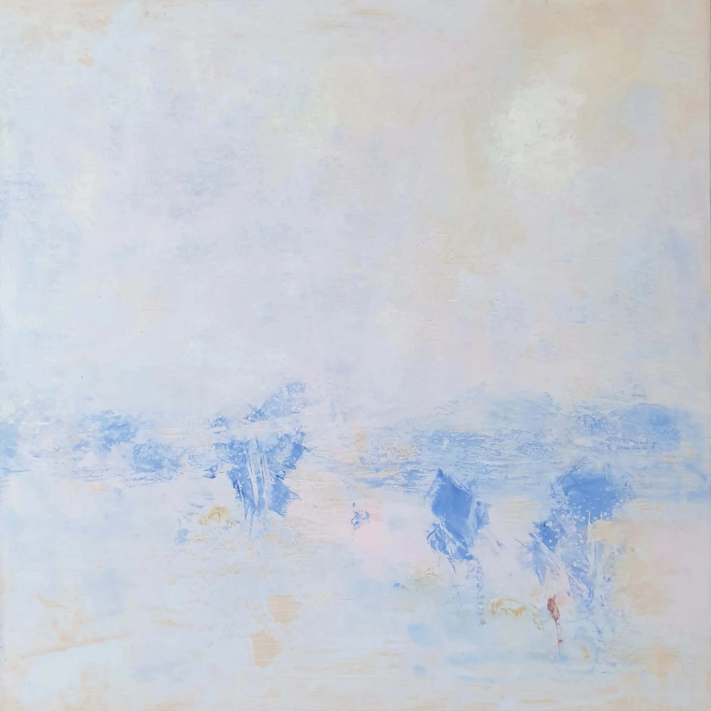 'Lake Pukaki' (New Zealand), mix media on panel, 60x60cm - 2023