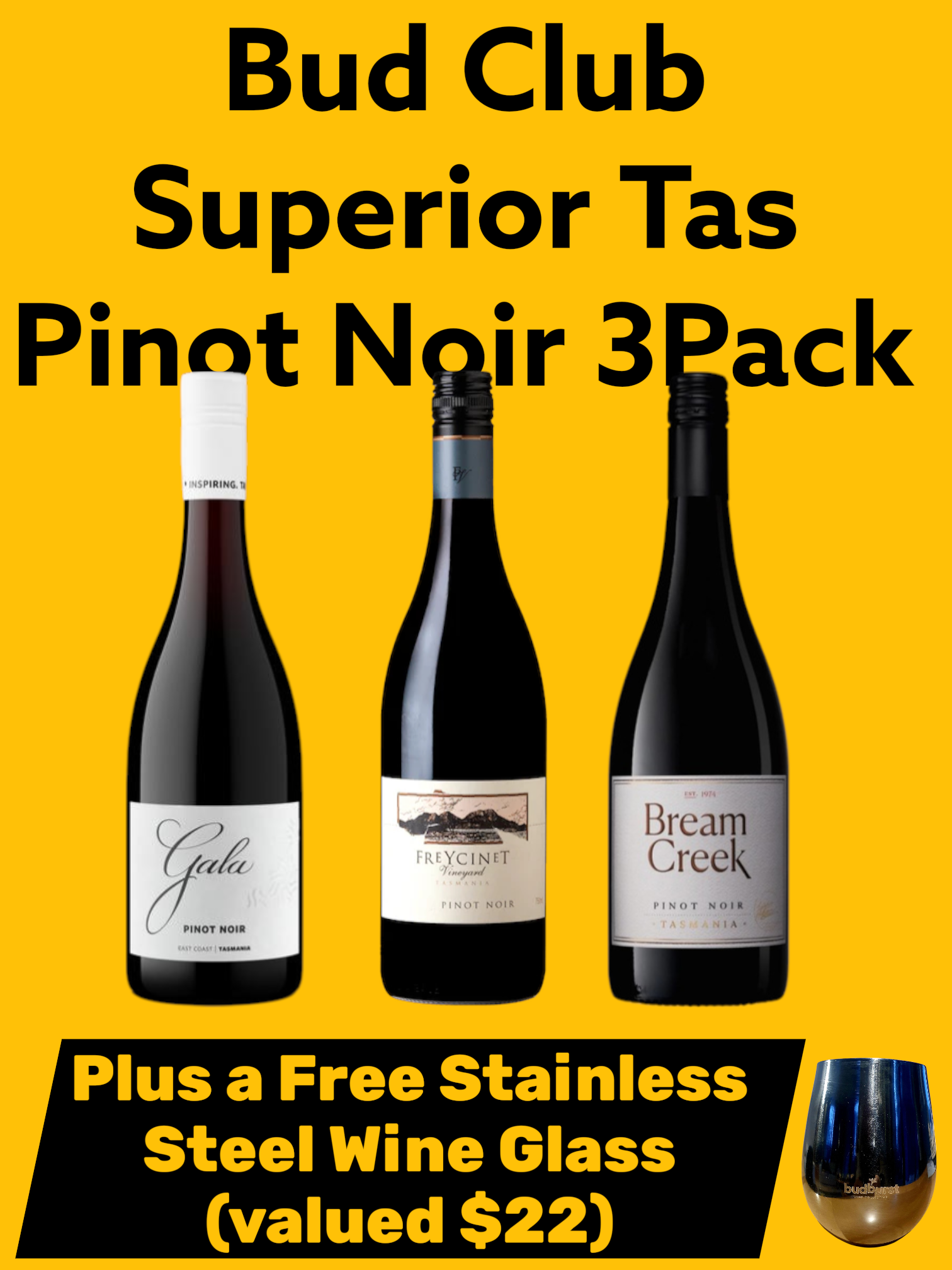 Bud Club Superior Tassie Pinot Noir Subscription 3pk