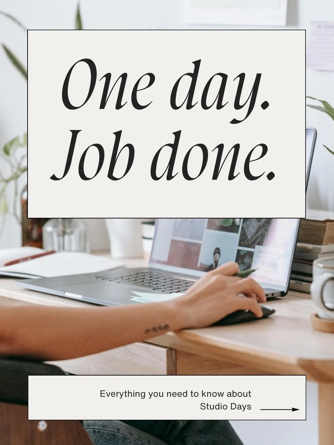 Yesterday was a Studio Day, and it was a good one.

In five focused hours we designed a fourteen-page workshop workbook and two event posters for a longstanding brand and web client preparing for a workshop launch. All files delivered in editable for