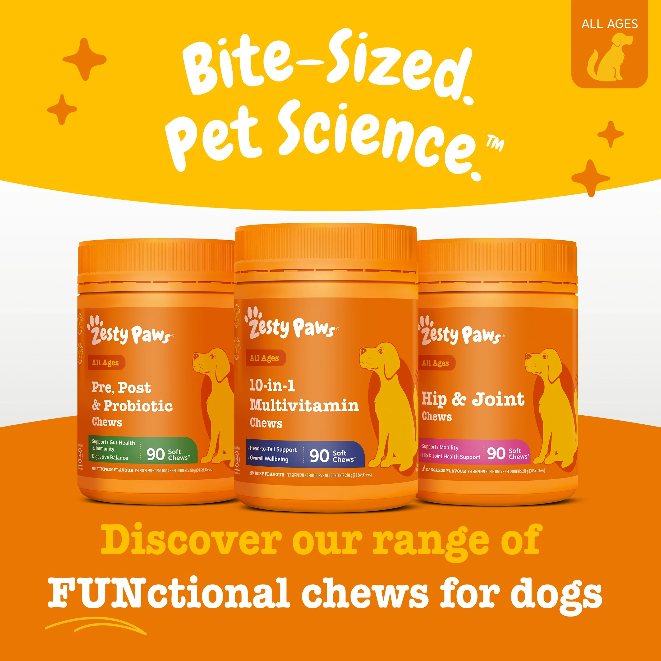 Supplementary retail asset - Zesty Paws Hip & Joint Chews  
 Zesty Paws 