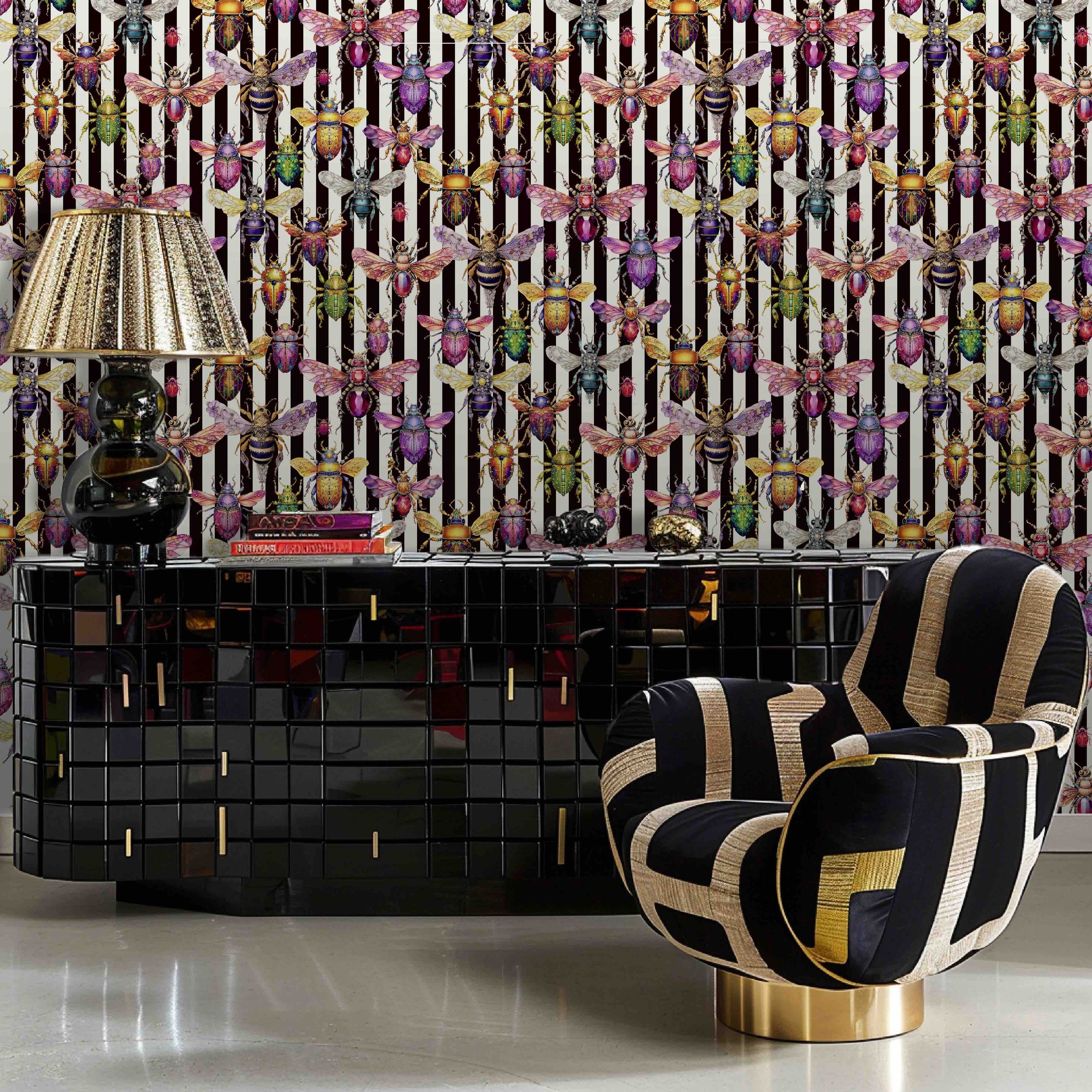 BejewelledBugs-stripe-wallpaper.jpeg