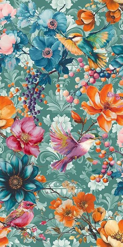 Winter Berry Floral wallpaper 