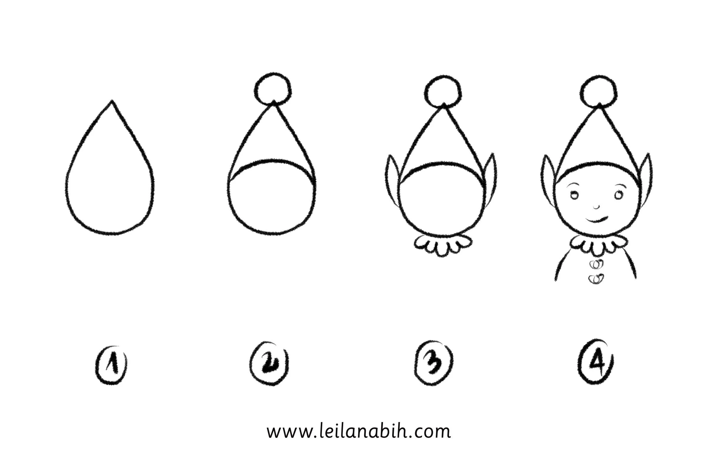 How to draw an elf in four easy steps