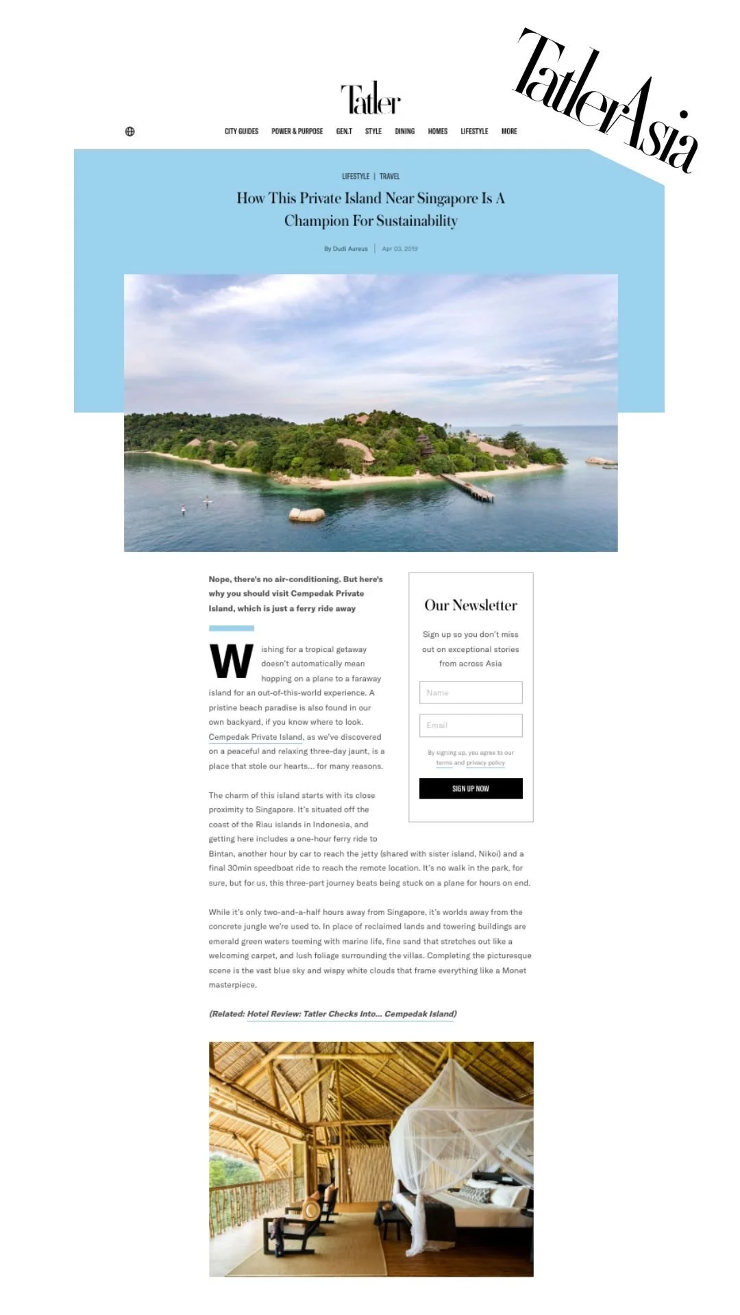 Article in Tatler Asia