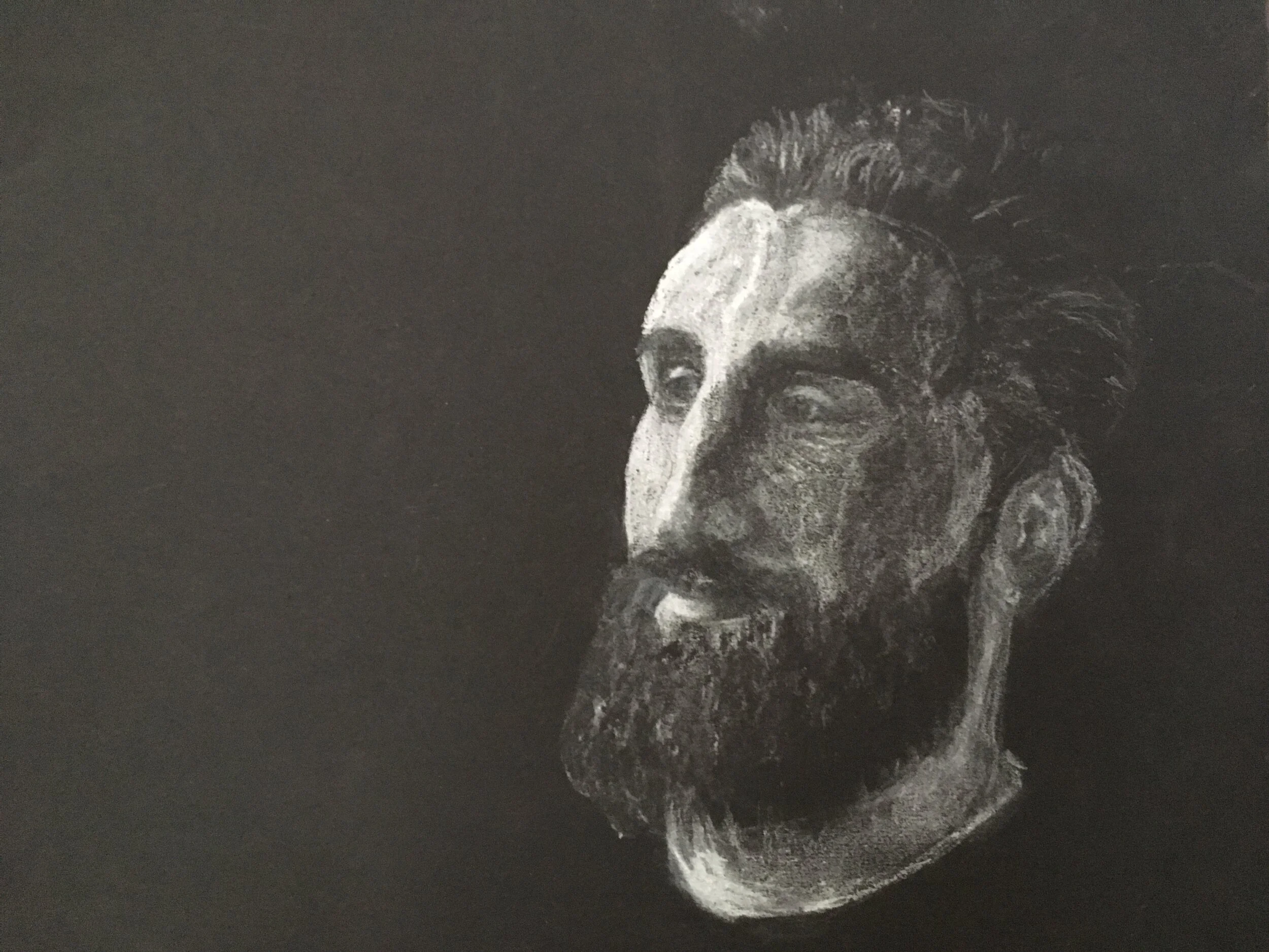 NATHAN  chalk and charcoal   21cm x 30 cm