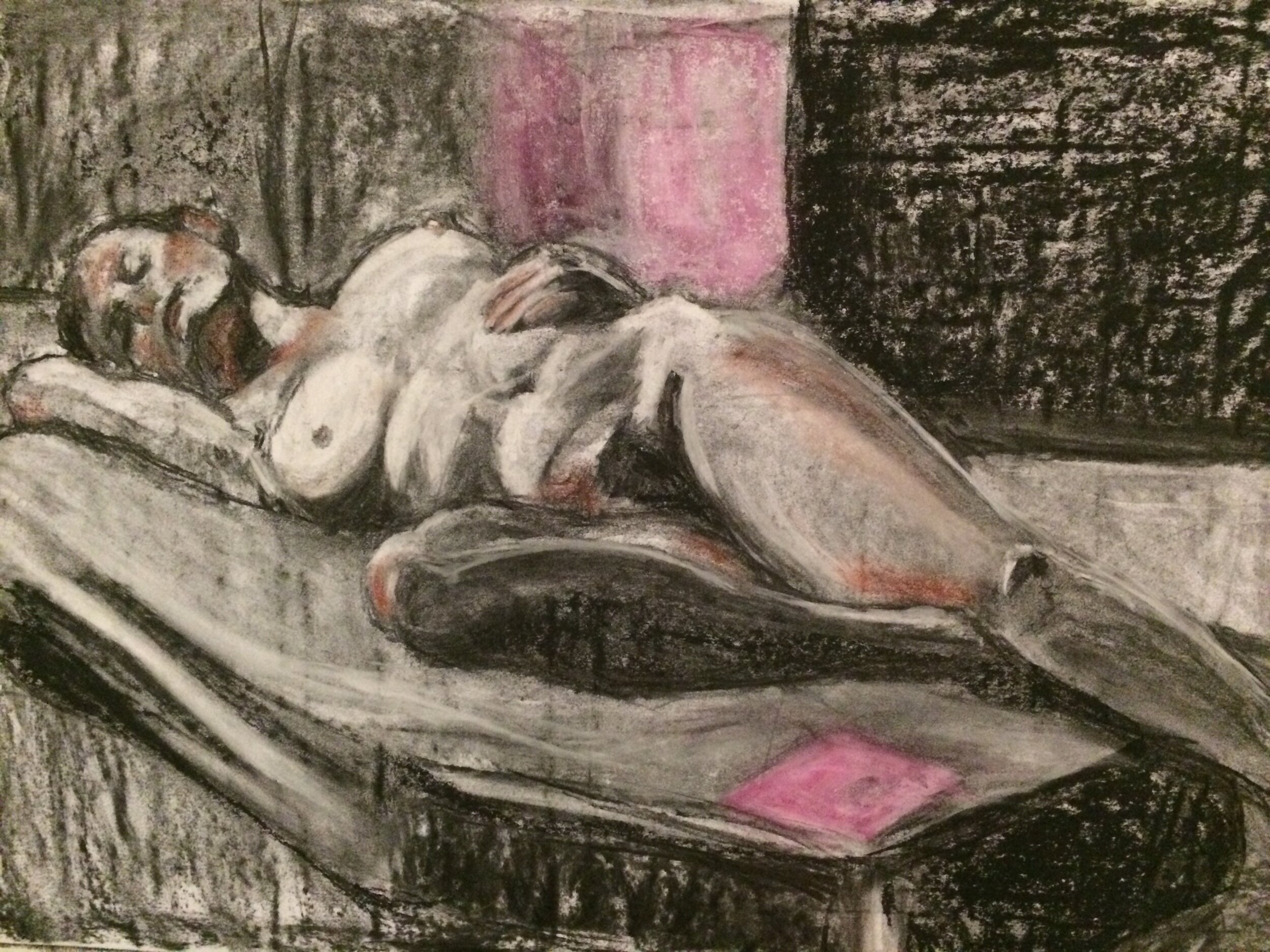 AFTER   charcoal and pastel 100cm x 80cm