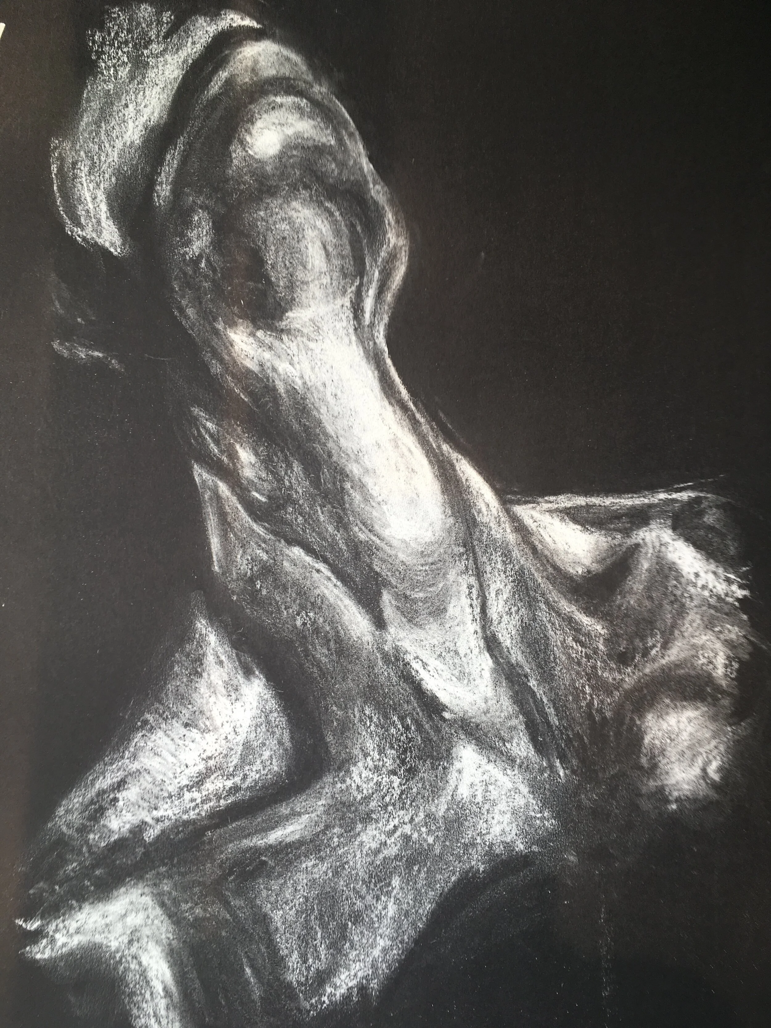 KISS/KILL II     chalk on paper 60cm x 84cm