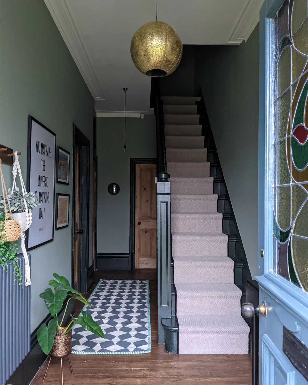 Dark Green Hallway - No Space Like Home
