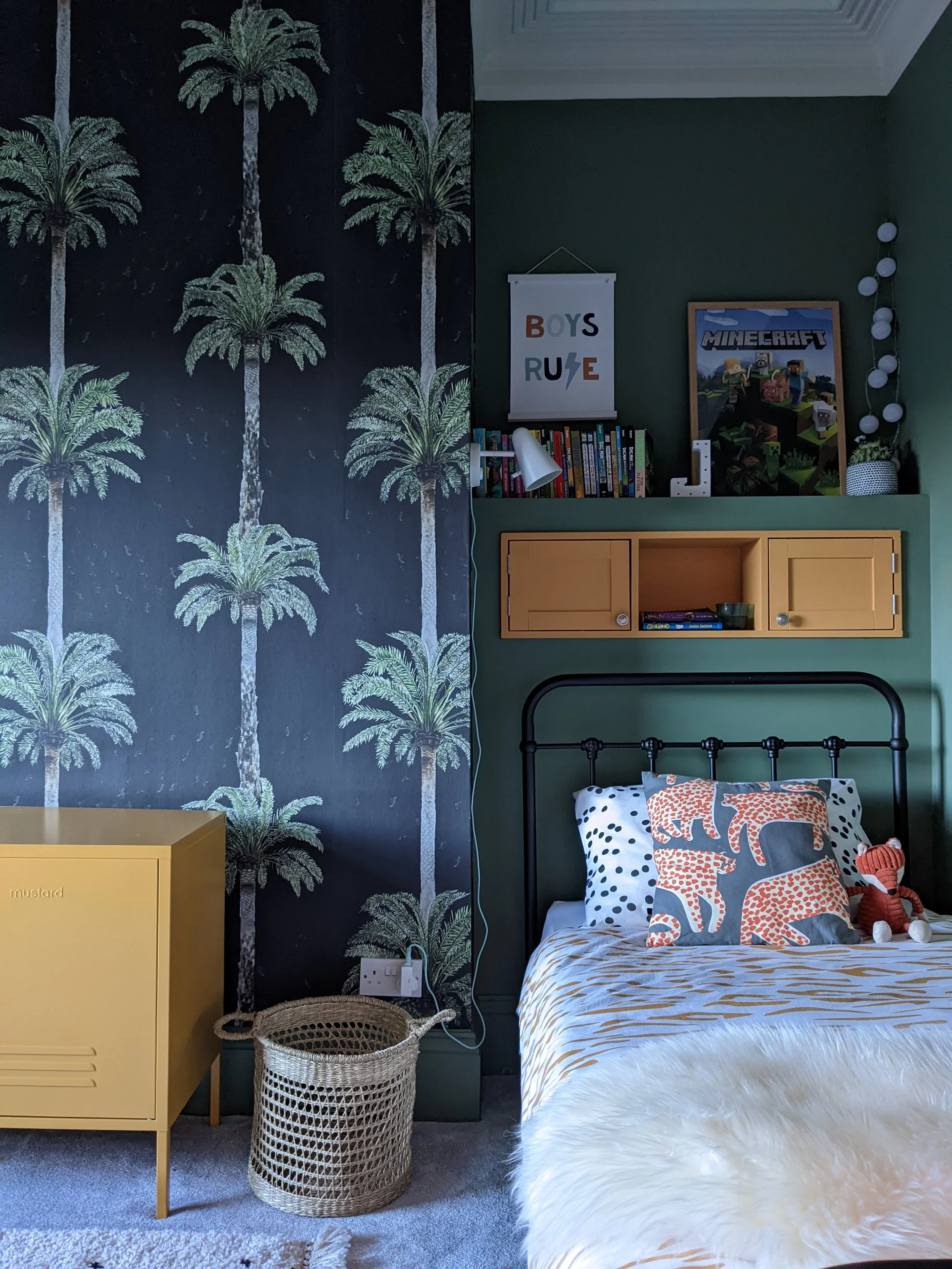 Dark Green Boy's Room - Final Reveal