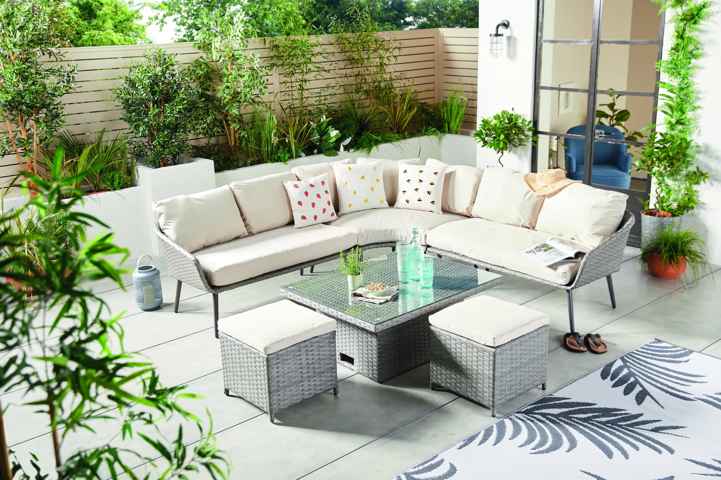 Sofa Aldi Garden Furniture Anthracite Rattan Corner Sofa Sectional