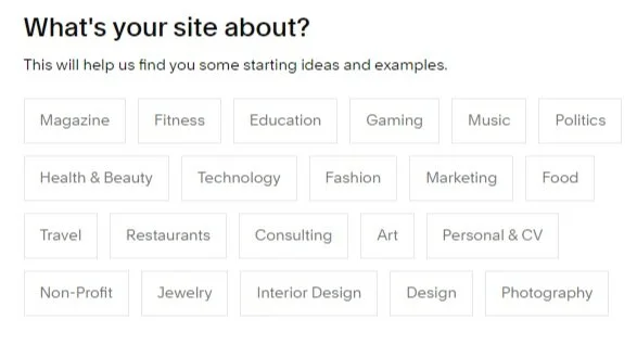 Skjermdump frå Squarespace (squarespace.com)