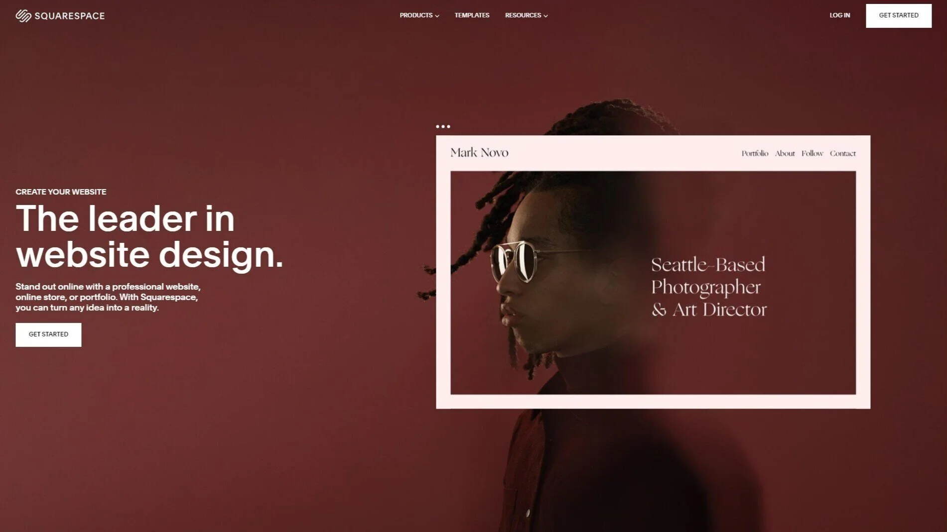 Skjermdump frå Squarespace (squarespace.com)