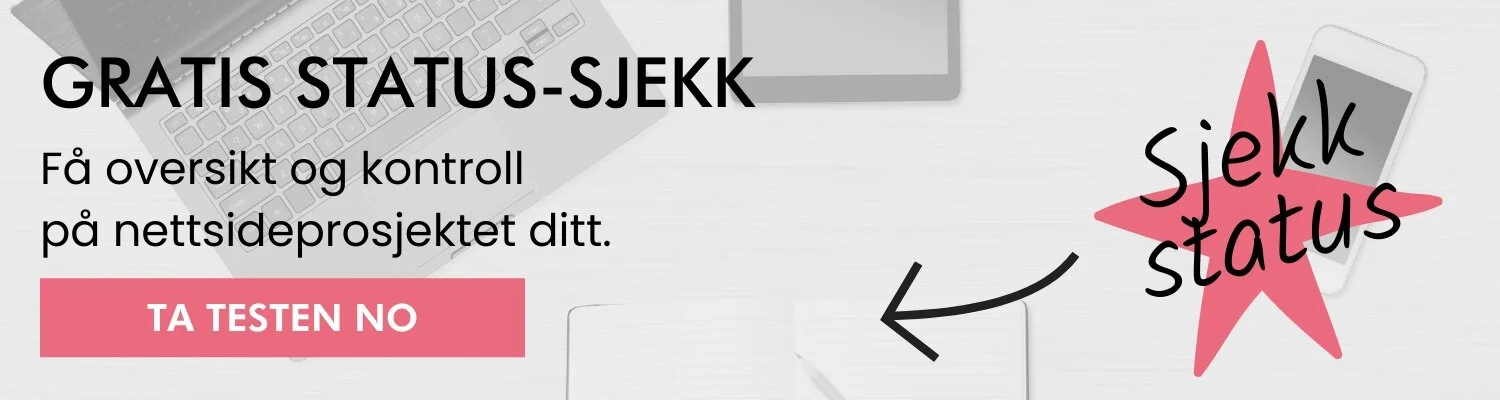 Banner. Gratis status-sjekk.