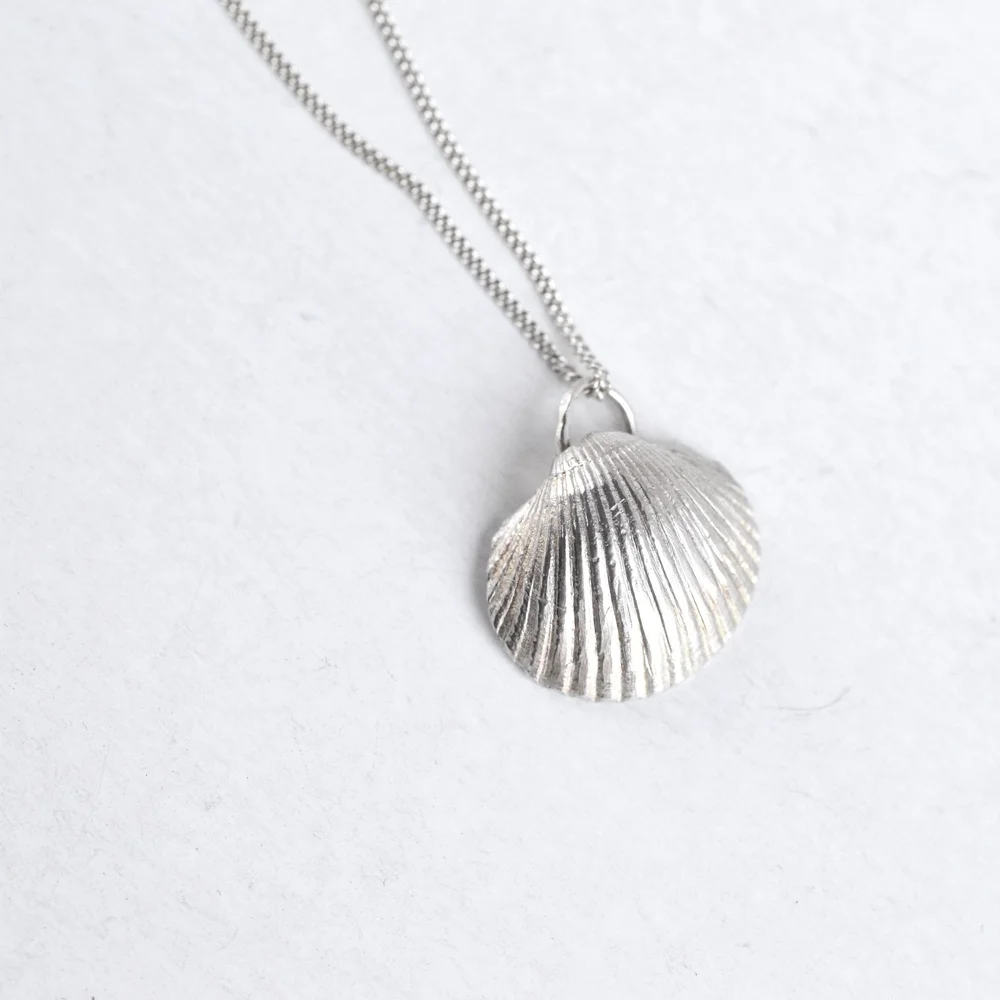 Pendentif Coquillage Argent Massif 925 – Naturel Et élégant, Monture Fine