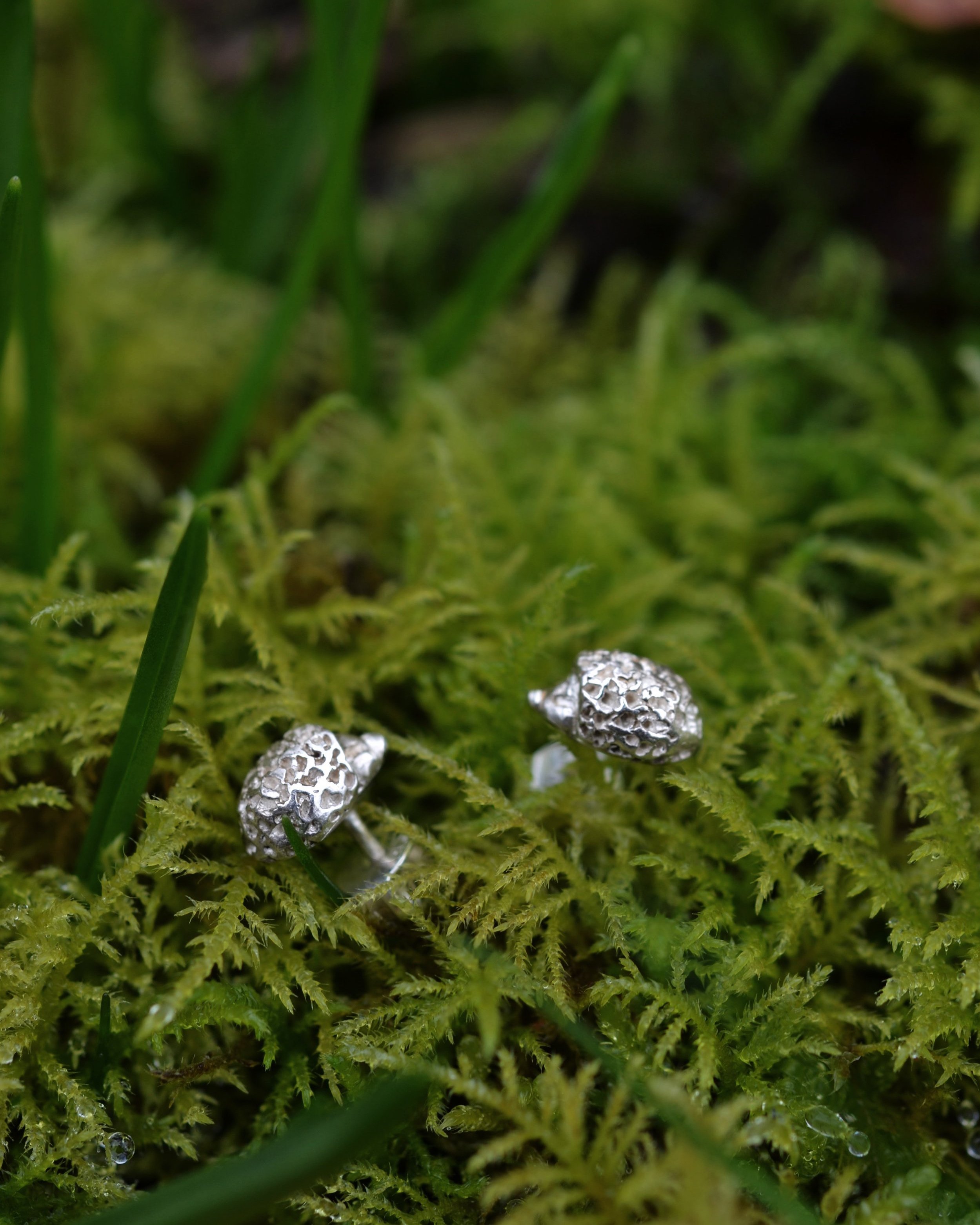 Hedgehog Ear Studs - Silver