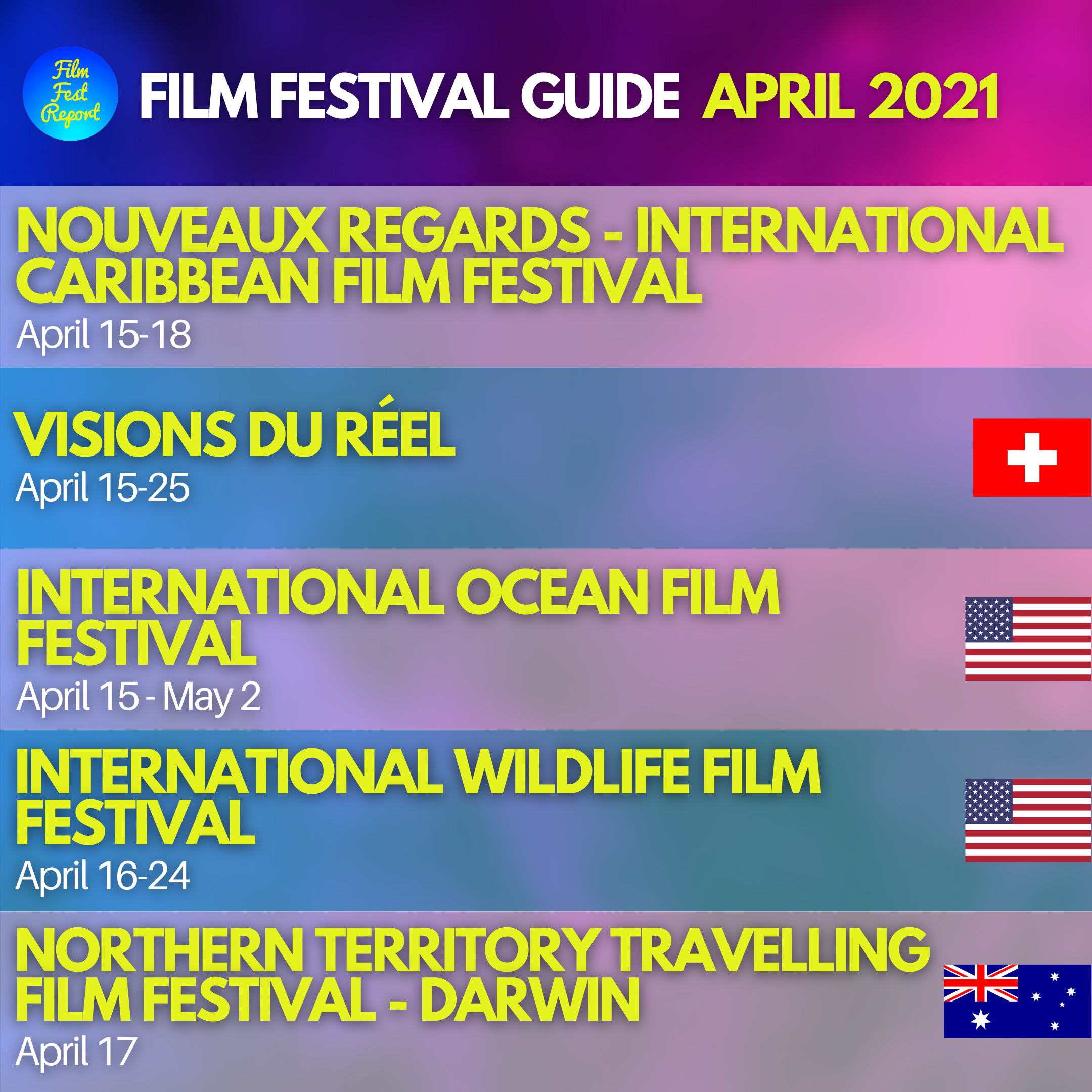 April 2021: List of Film Festivals — Film Fest Report
