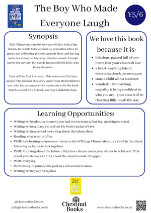 The Boy Who Made Everyone Laugh by Helen Rutter — Chestnut Books