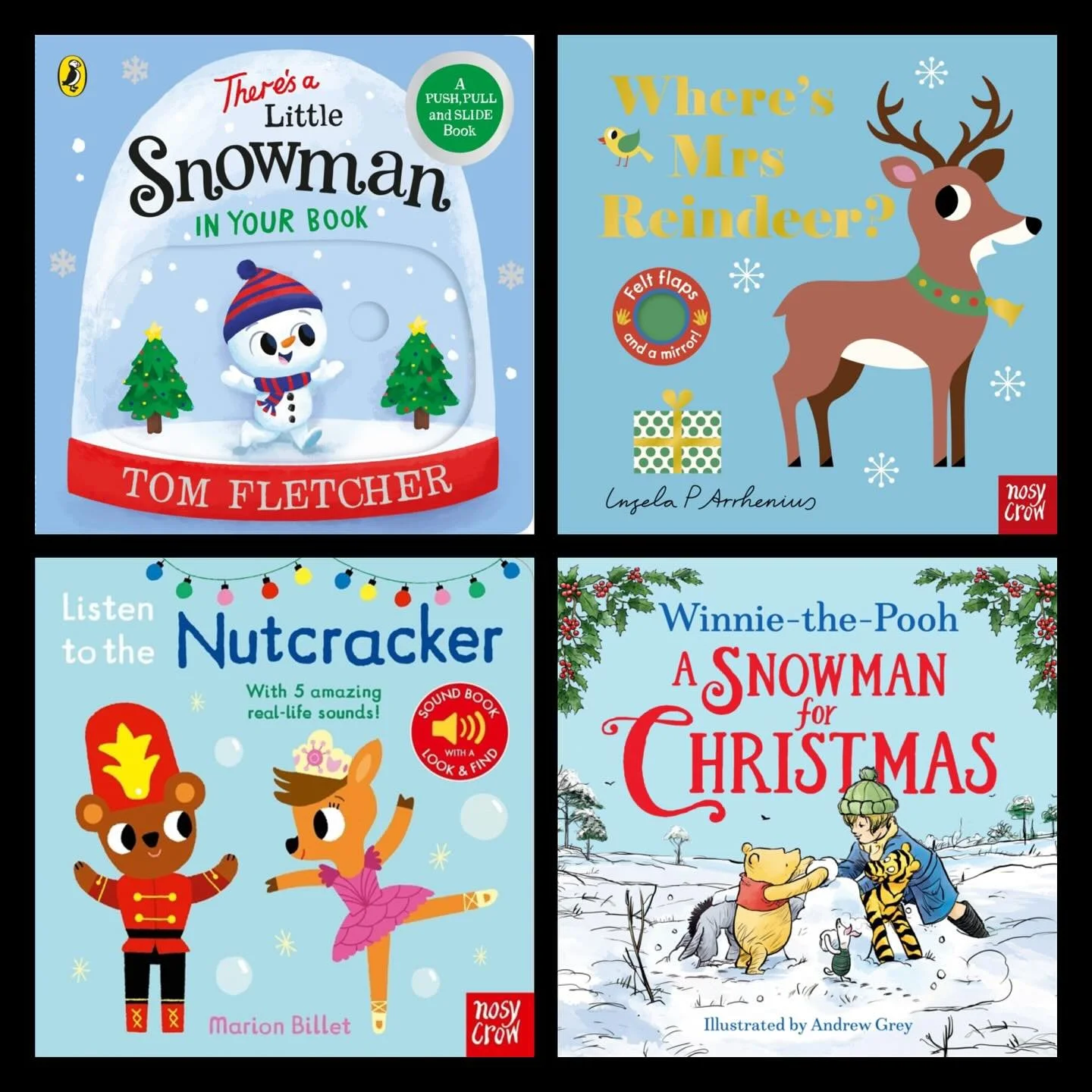 🎄Nursery Christmas Collection🎄

Sprinkle Christmas magic in your nursery with our fabulously festive collection of Christmas books. We&rsquo;ve selected lots of hard-wearing felt flaps, realistic sounds, sliders and lights to fascinate and inspire 