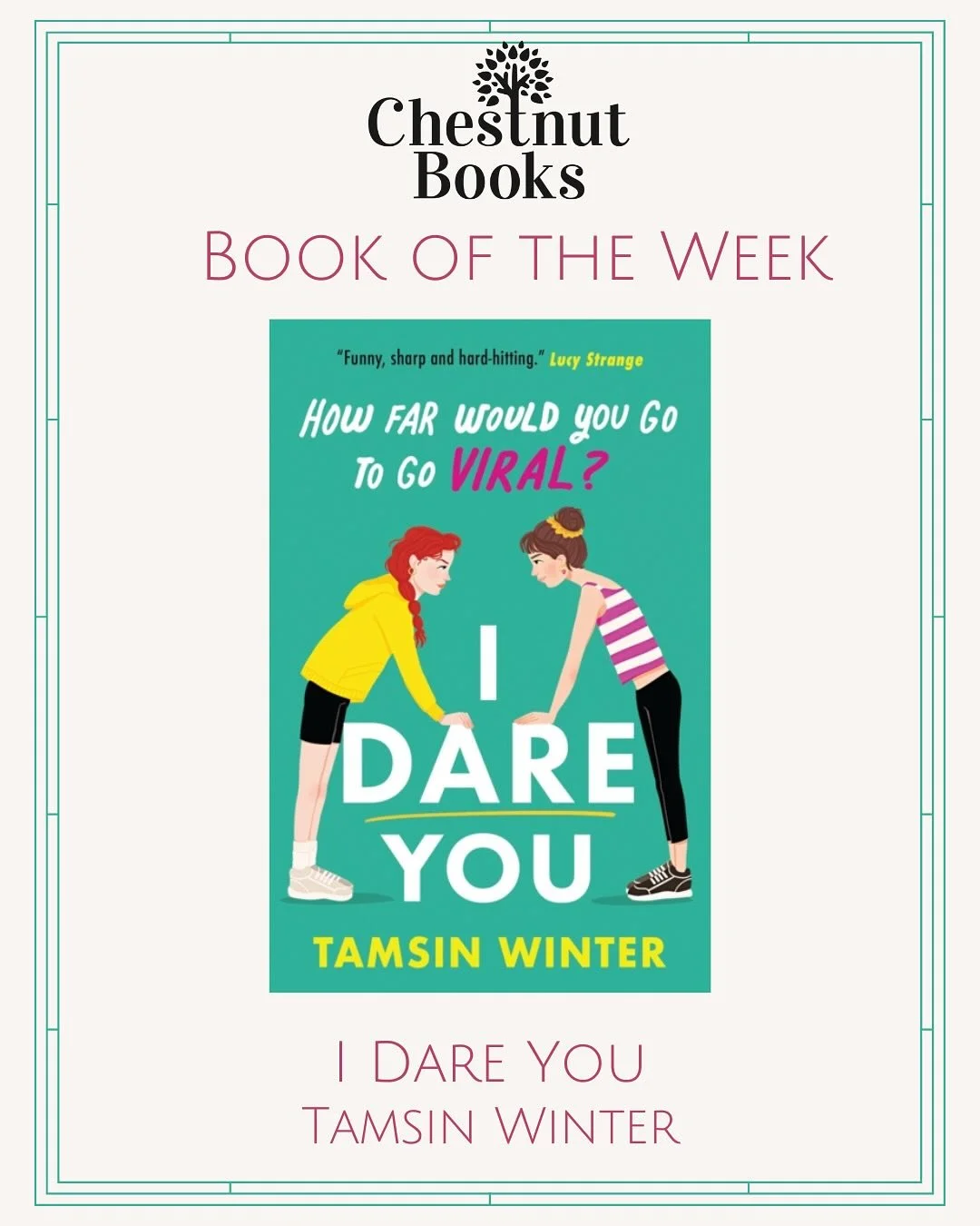 📱 I Dare You 📱

Willow and Alma are best friends, sharing a love of the spotlight. All they want is fame and fortune, and Willow is determined that the best way to get it is to go viral. So they start filming dares. Okay, so getting stuck in a bask