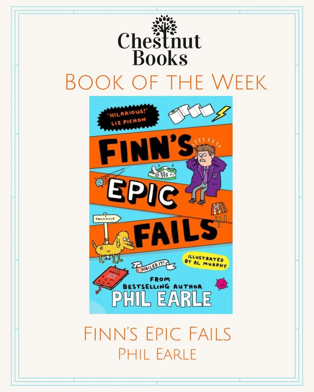 🌟Book of the Week🌟

🐕 Finn&rsquo;s Epic Fails 🐕

&lsquo;Finn just wants to survive Year 7, but his life is destined to be a series of epic fails.

It&rsquo;s only Tuesday and his scheming, unicorn-obsessed little sister has already stuck a horn t