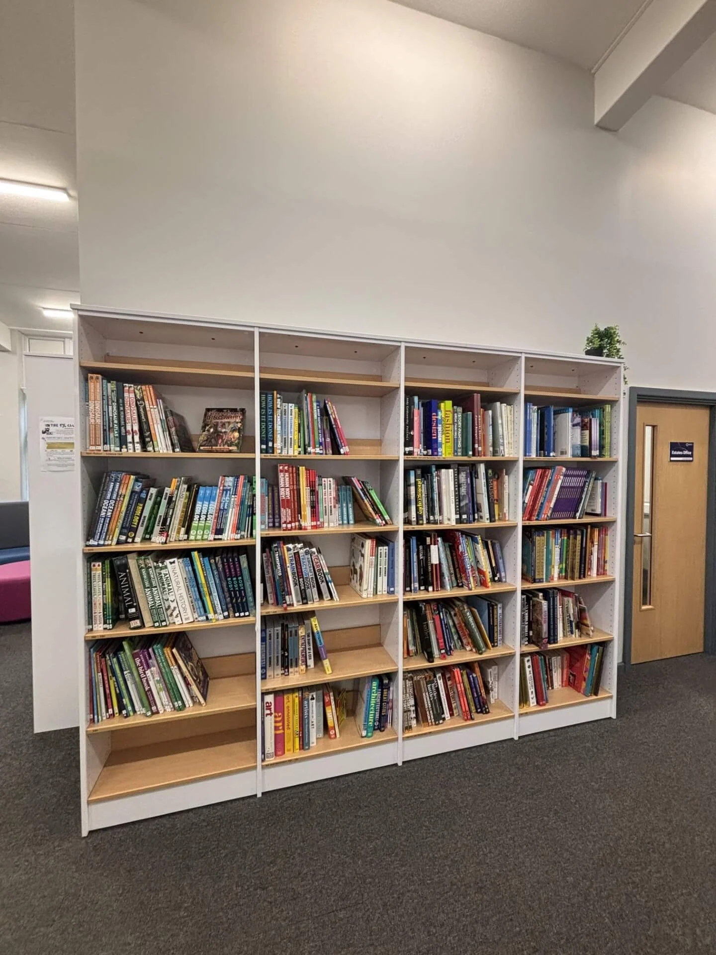Secondary School Library filled with Non Fiction books linked to the school's curriculum using Chestnut Books library service. High quality books provided at competitive prices. 