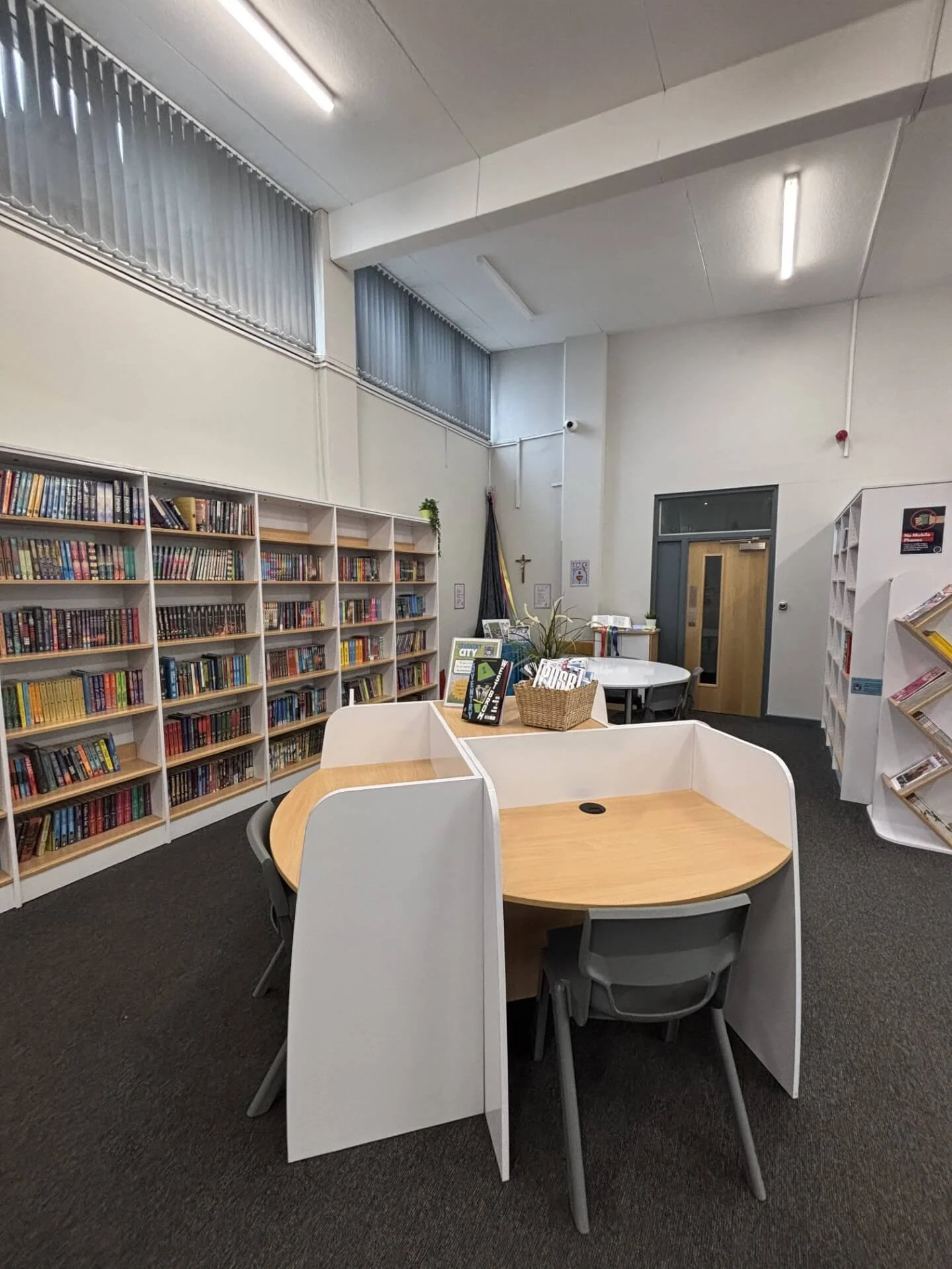 Modern and diverse chapter books in a brand new secondary school library in Coventry. Books chosen to promote reading in Key Stage 3.