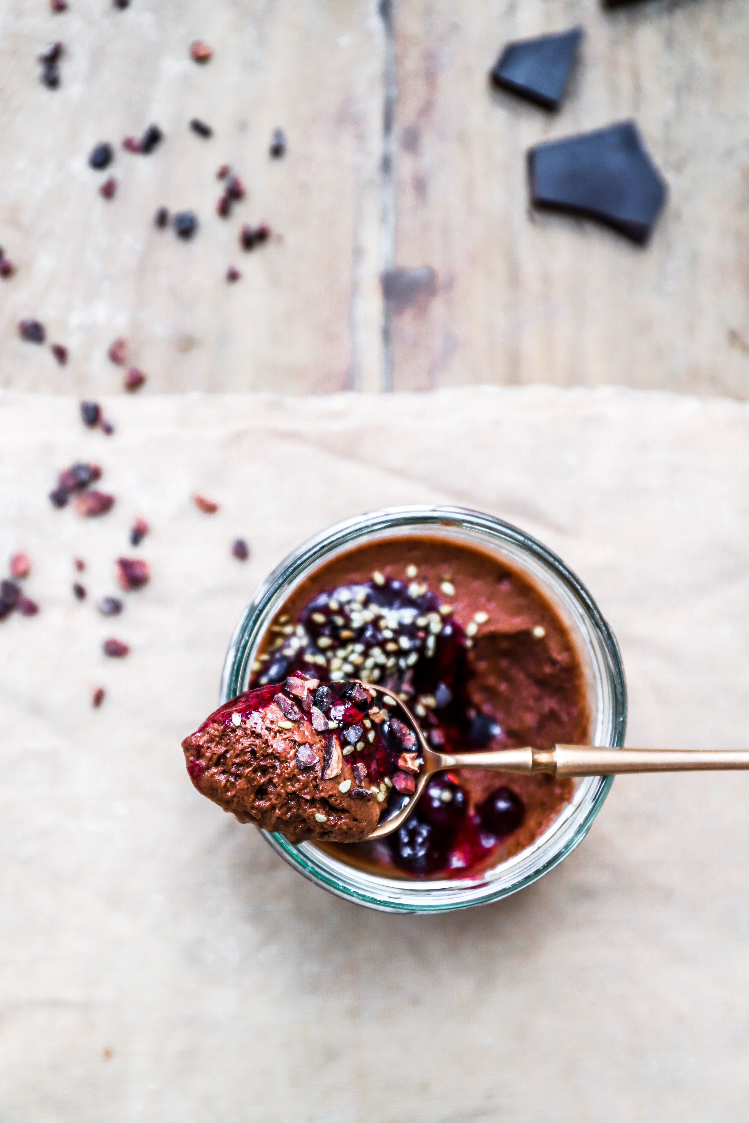 Vegan Dark Chocolate Mousse with Aquafaba 