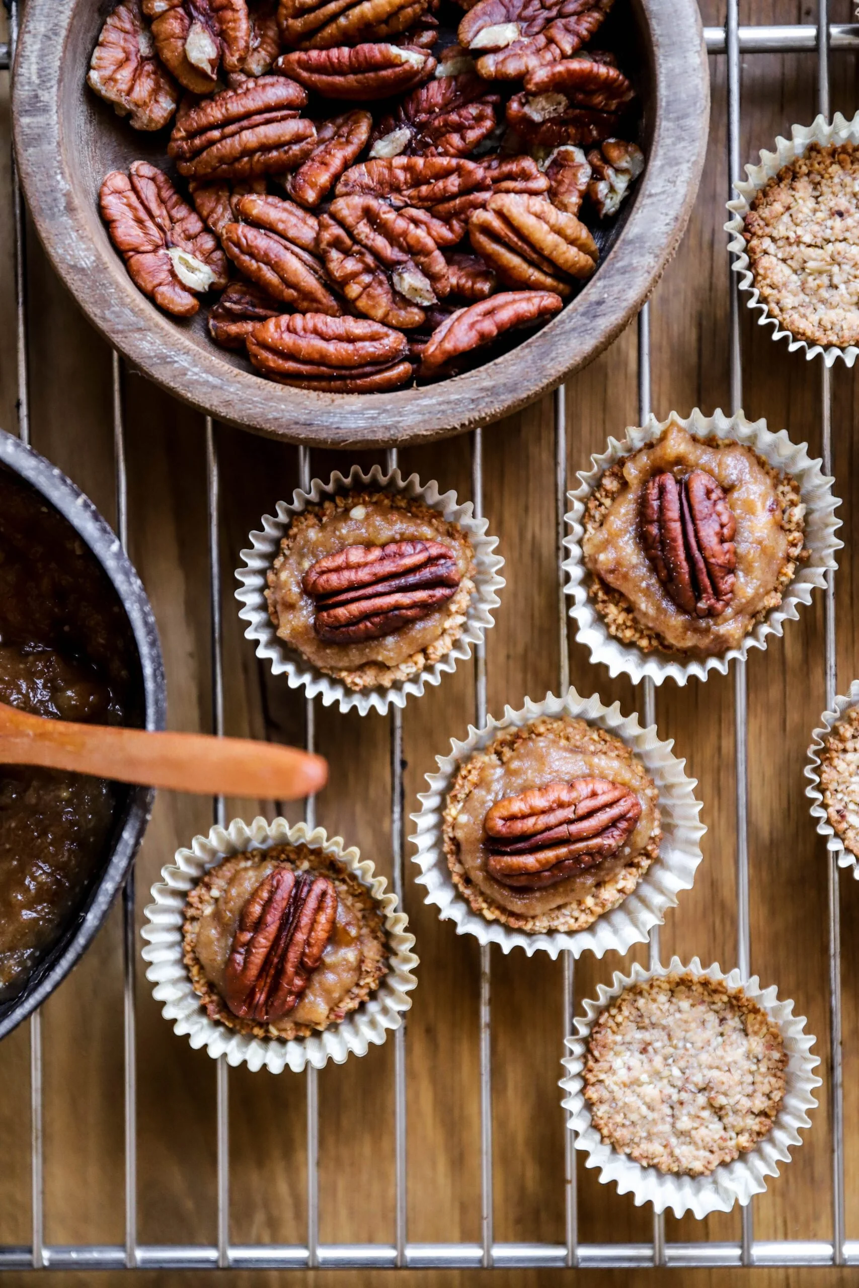 MINI PECAN TARTS WITH DATE-CARAMEL 