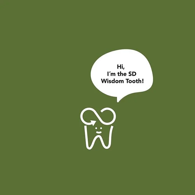 This little fellow is our SD Wisdom Tooth. He will pop up once in a while and hit you with a SD fact. So now you know, whenever you see him he has something valuable to say. #sustainabledentistry #dentistry #youngfreshdentistry #sustainability #denti