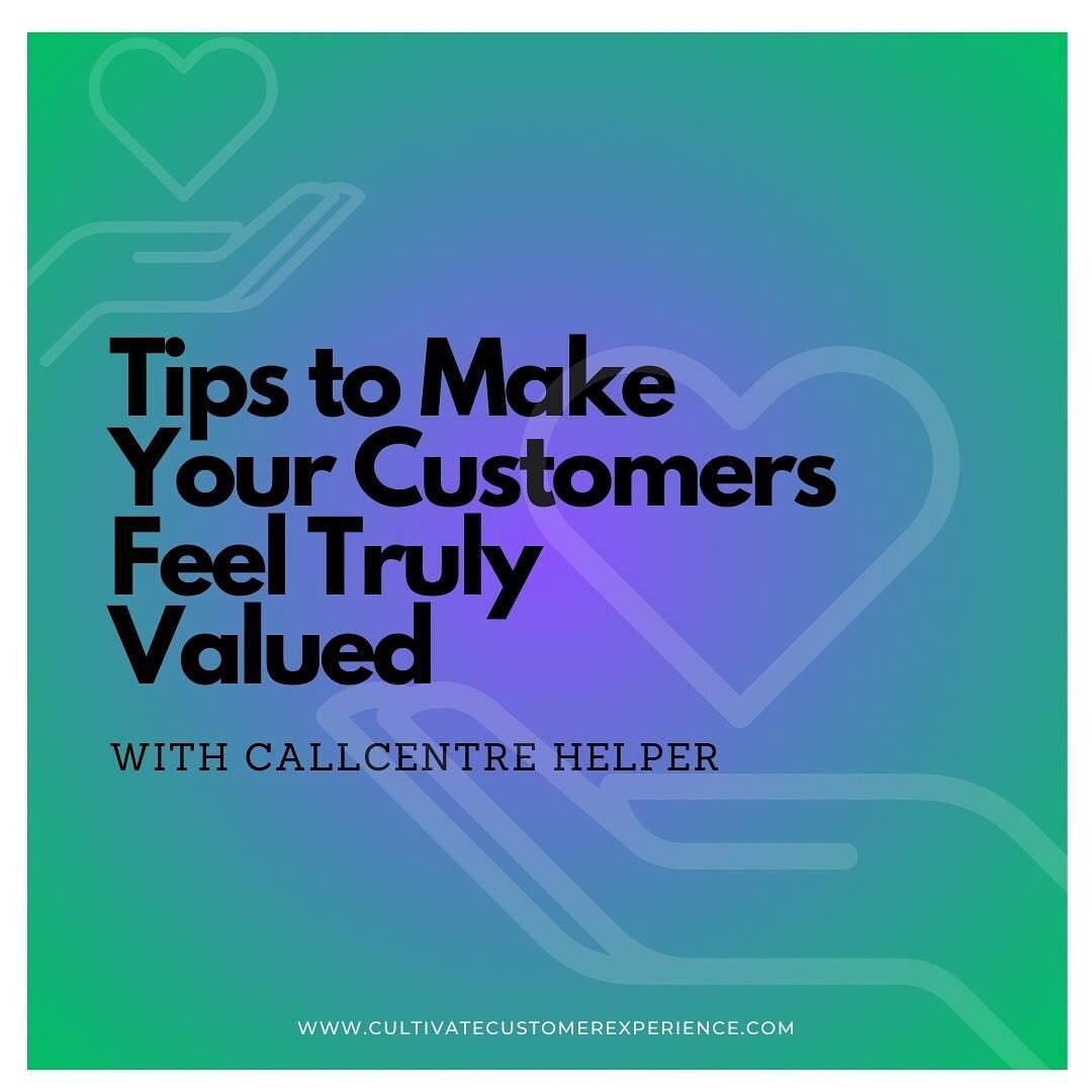 Are you looking for ways to make your customers feel more valued? ✨ 

Call Centre Helper Magazine asked me to contribute to their latest article on how you can promote customer value in your contact centre.

Read the full article here 👉 https://lnkd