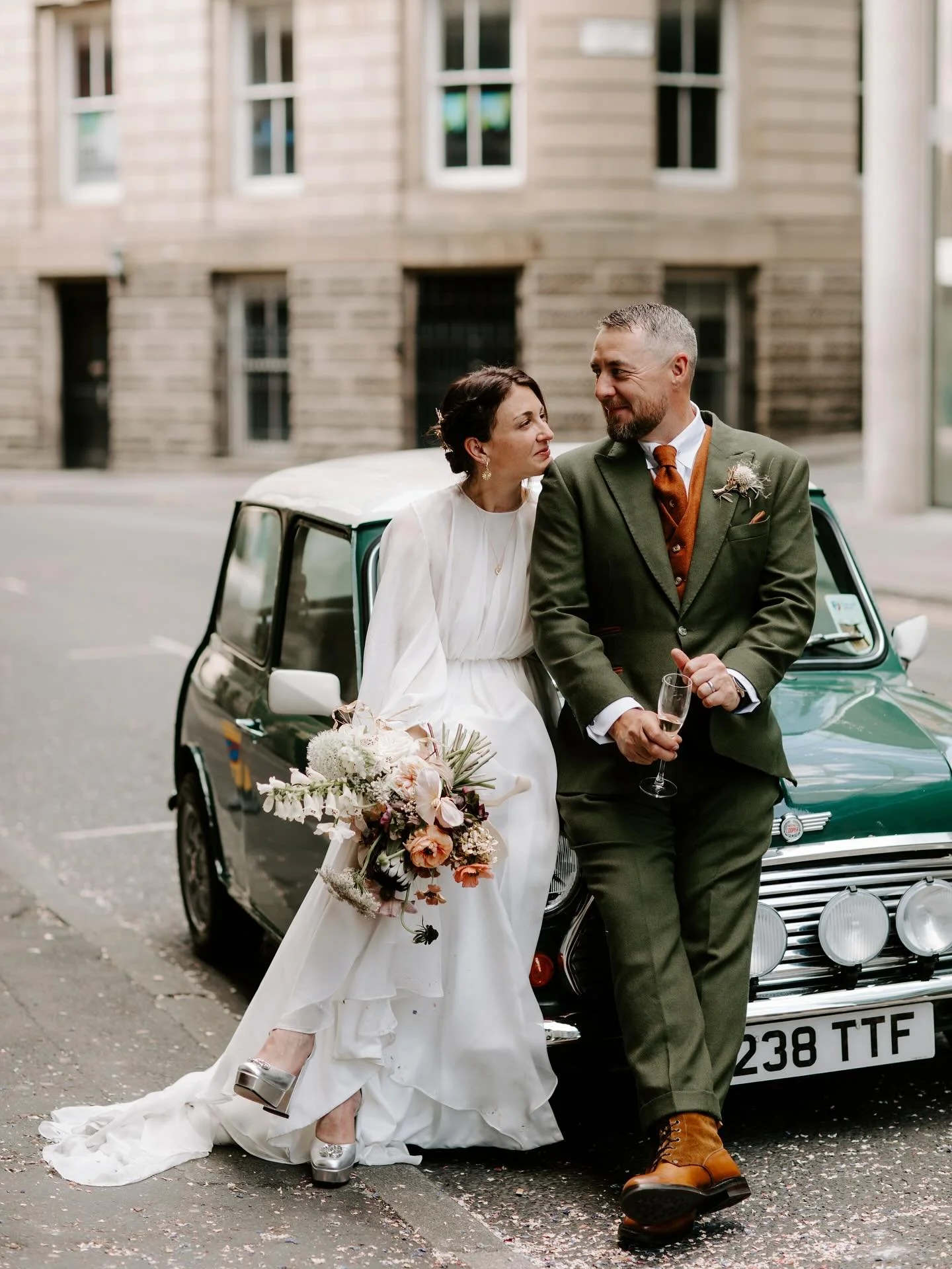 • S T E P H •
Beautiful Steph, gorgeous inside and out. It was an absolute pleasure to create her Jenna dress,  she was great company and a lovely client❤️ Her stunning city centre wedding and amazing Gucci shoes reflect her impeccable tast