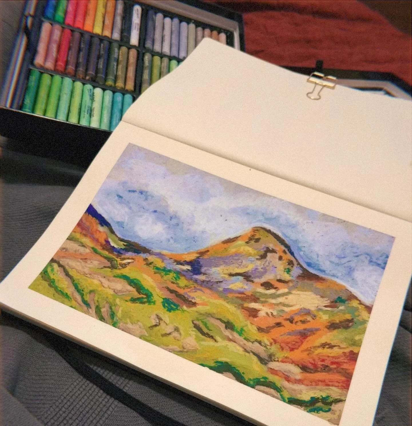 New year, new art form. I&rsquo;ve always wanted to try oil painting, but I don&rsquo;t have the time to really give it a try currently (or in the past), so I thought I&rsquo;d try oil pastels instead. My first &ldquo;painting&rdquo; that maybe turne