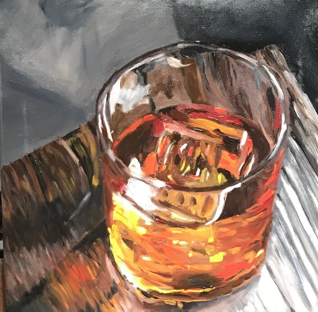 Whisky 50 x 50 cm  Oil on canvas
