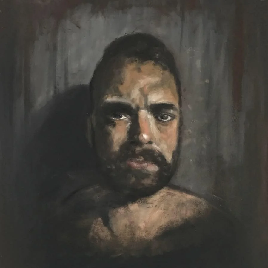 Self portrait  50 x 50 cm  Oil on canvas