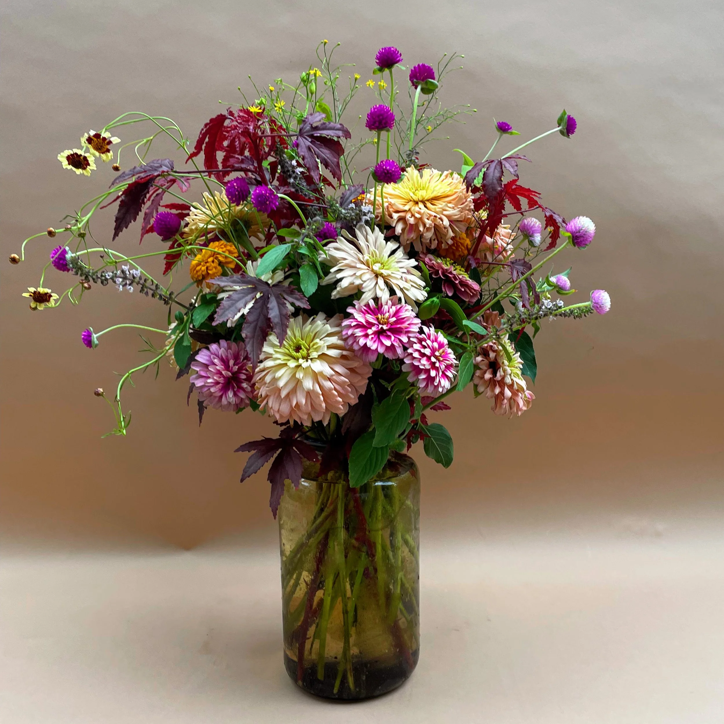 Seasonal Arrangement in Pharmacy Grand Fumé Vase