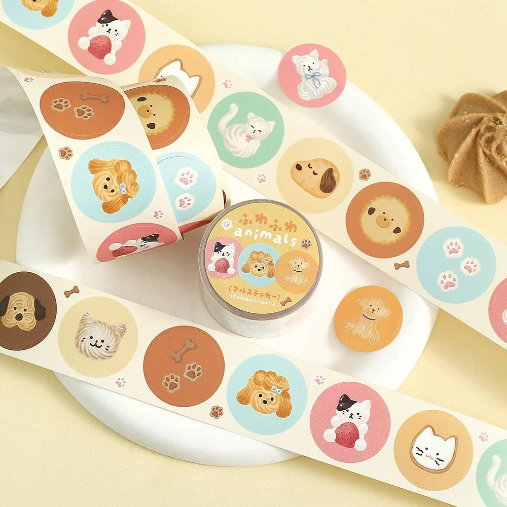 BGM Roll Sticker Fluffy Animals