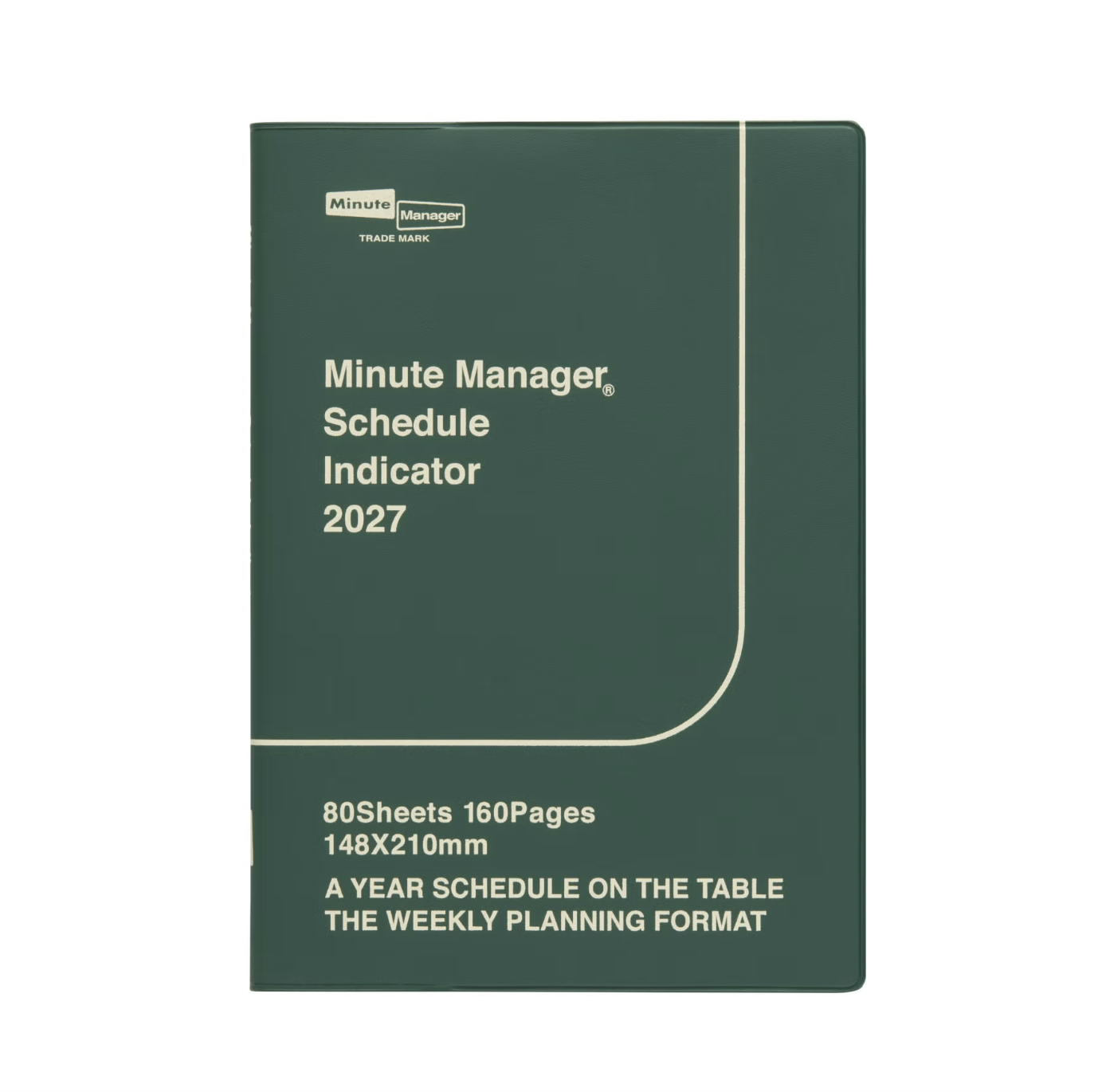 Hightide Diary 2027 Minute Manager A5 LEFT Green