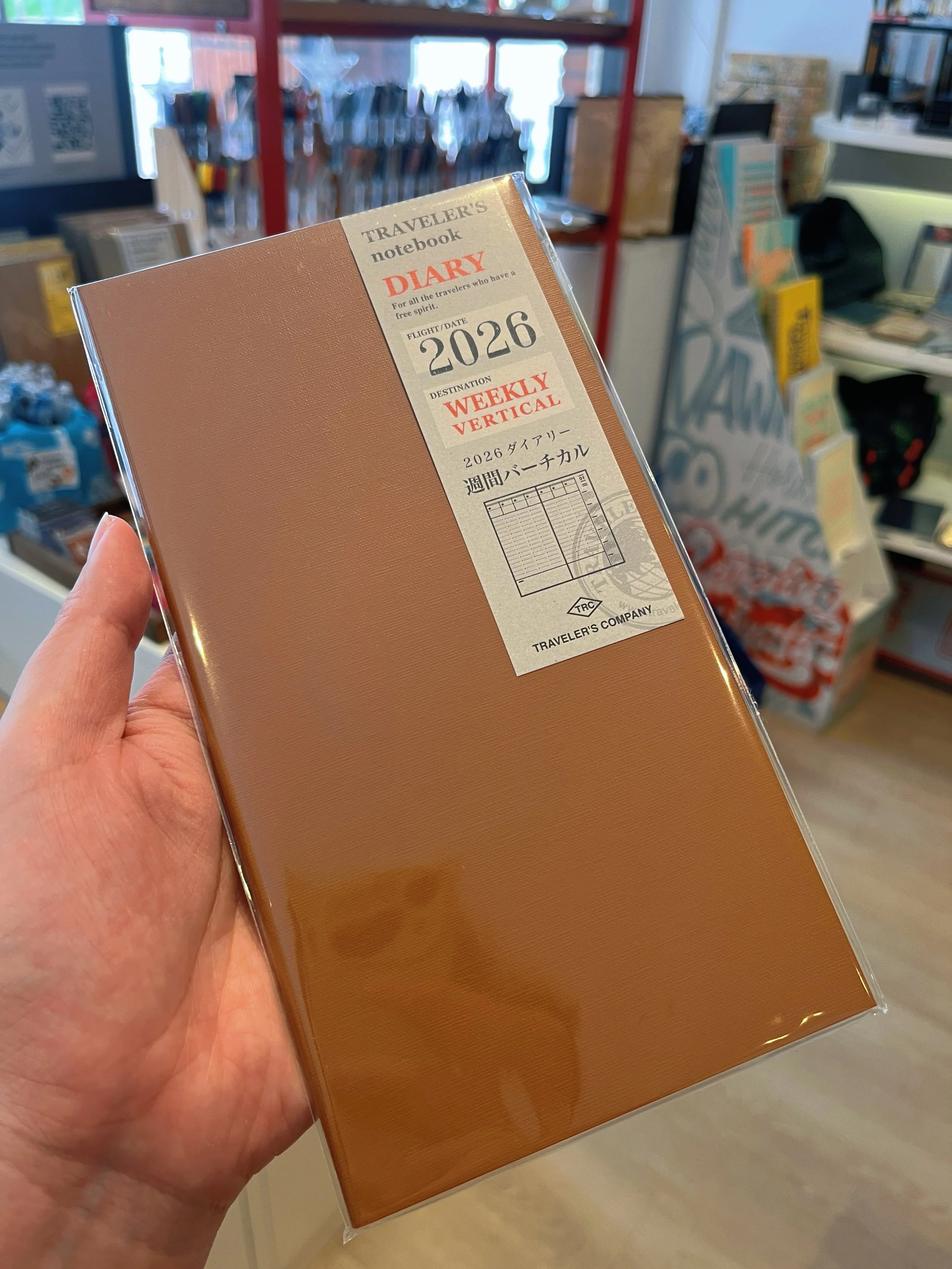TRAVELER’S notebook Diary 2026 Weekly Vertical Second Half