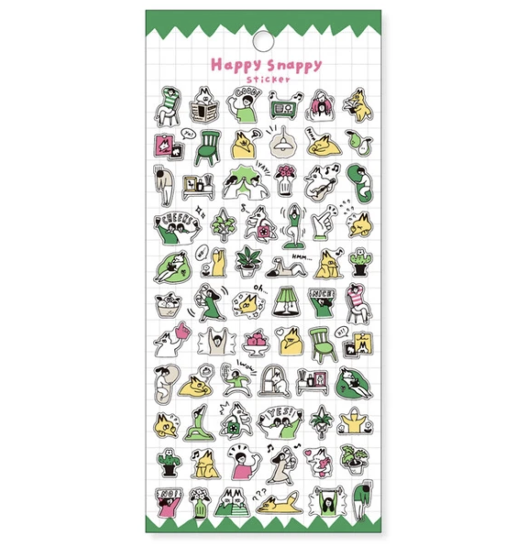 Mind Wave Happy Snappy Sticker Green
