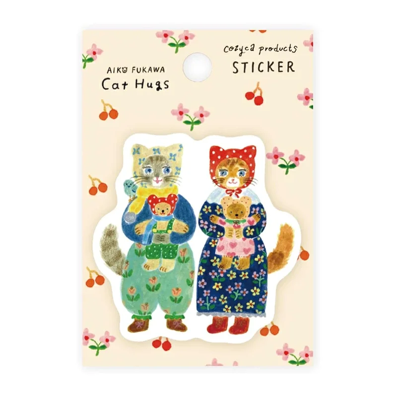 Aiko Fukawa Sticker Cat Hugs