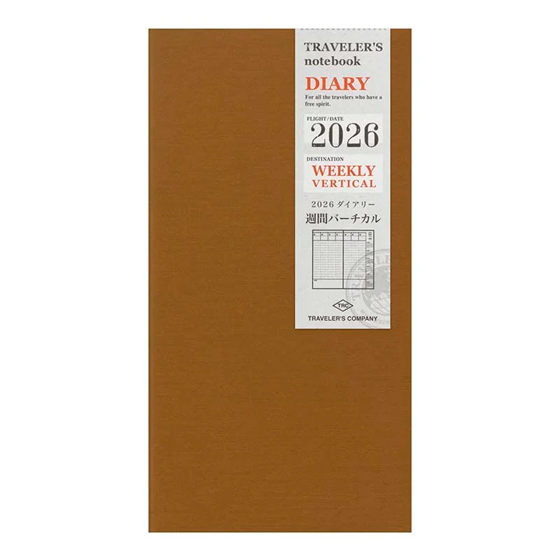 TRAVELER’S notebook Diary 2026 Weekly Vertical Second Half