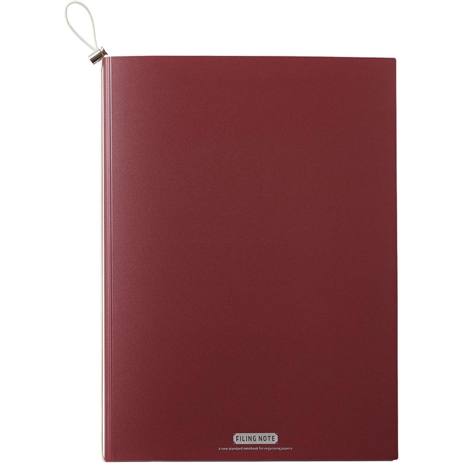KING JIM FILING NOTE A4 File Folder with Grid Paper Red