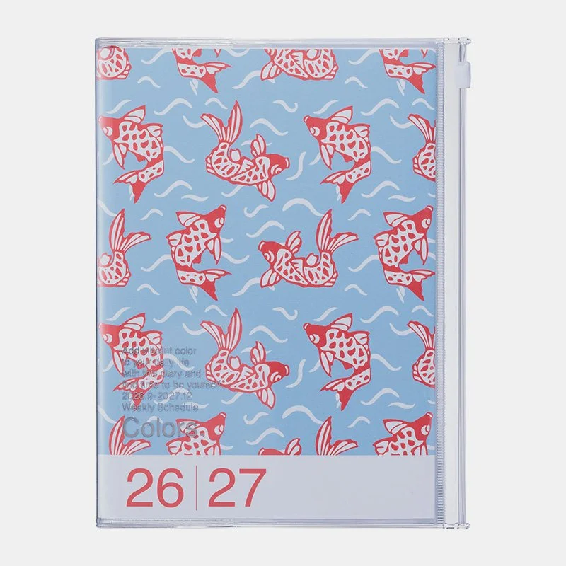 Mark's Agenda A5 Weekly Vertical 26-27 Patterns Fish