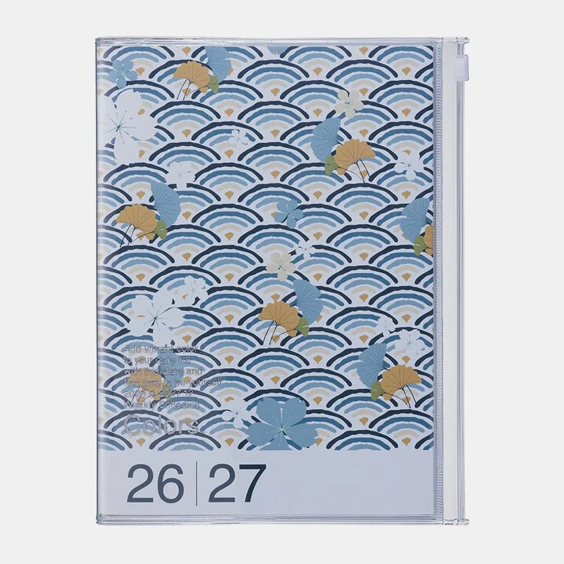 Mark's Agenda A5 Weekly Vertical 26-27 Patterns Wave Green