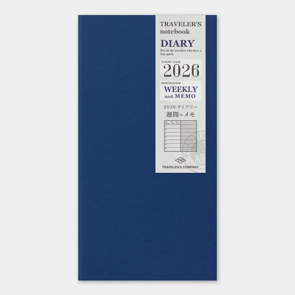 TRAVELER'S Notebook 2026 Diary Weekly + Memo Second Half