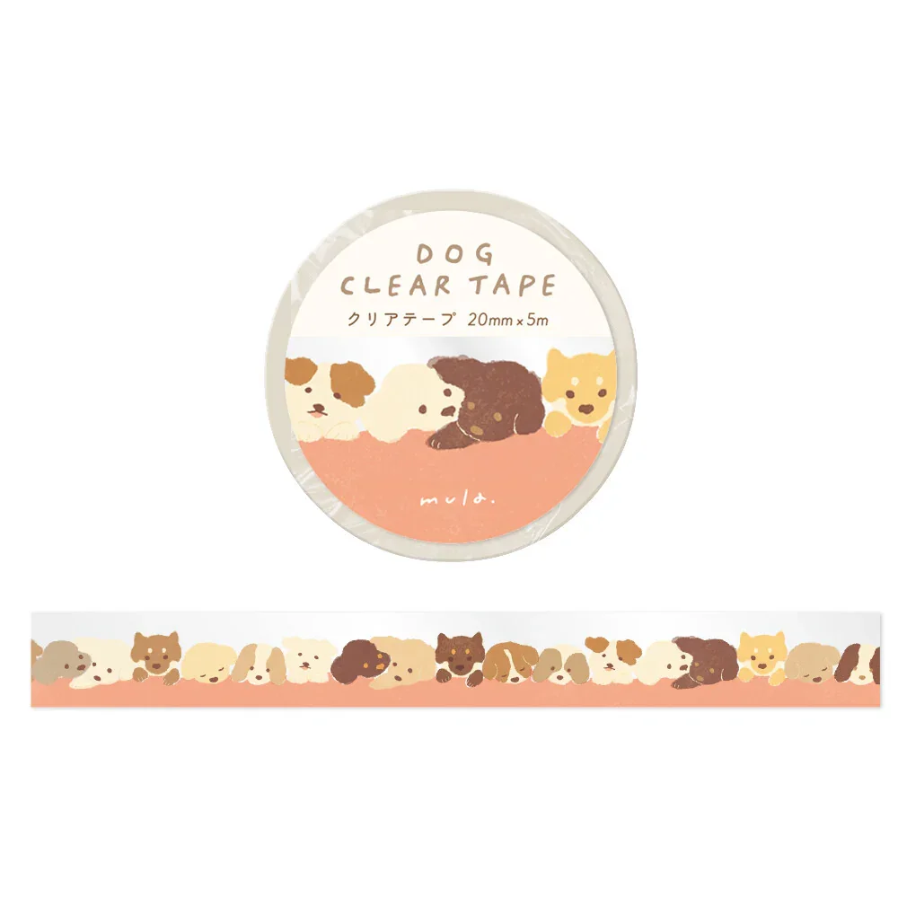 Ryu Ryu Dog Clear Tape Puppy Pink