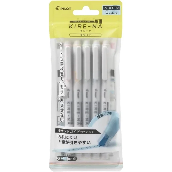 Pilot Kire-Na Highlighter Pale Color Set de 5